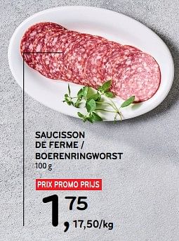 Promotions Saucisson de ferme - Produit maison - Alvo - Valide de 28/02/2024 à 12/03/2024 chez Alvo