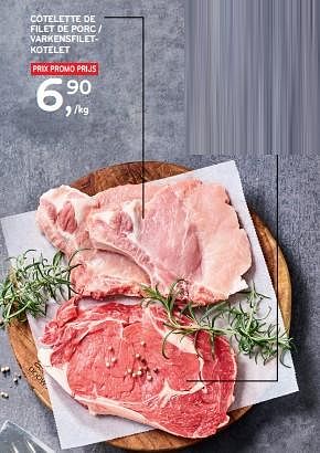 Promoties Côtelette de filet de porc - Huismerk - Alvo - Geldig van 13/03/2024 tot 26/03/2024 bij Alvo