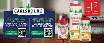 Promoties Carlsbourg pour des repas sans tracas -€1 pour 2 au choix - Carlsbourg - Geldig van 13/03/2024 tot 26/03/2024 bij Alvo