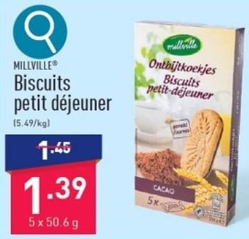 Promoties Biscuits petit déjeuner - MILLVILLE - Geldig van 11/03/2024 tot 17/03/2024 bij Aldi