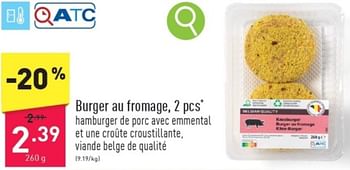 Promotions Burger au fromage - Produit maison - Aldi - Valide de 11/03/2024 à 16/03/2024 chez Aldi