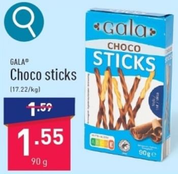 Promotions Choco sticks - Gala - Valide de 11/03/2024 à 17/03/2024 chez Aldi