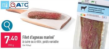 Promotions Filet d`agneau mariné - Produit maison - Aldi - Valide de 11/03/2024 à 17/03/2024 chez Aldi