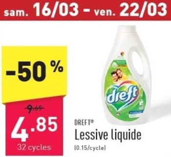 Promotions Lessive liquide - Dreft - Valide de 11/03/2024 à 12/03/2024 chez Aldi