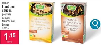 Promotions Liant pour sauces - Regalo - Valide de 11/03/2024 à 17/03/2024 chez Aldi