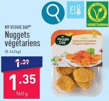 Promotions Nuggets végetariens - My Veggie Day - Valide de 11/03/2024 à 17/03/2024 chez Aldi