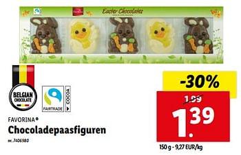 Promoties Chocoladepaasfiguren - Favorina - Geldig van 13/03/2024 tot 19/03/2024 bij Lidl