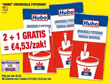 Promoties Hubo universele potgrond - Huismerk - Hubo  - Geldig van 06/03/2024 tot 17/03/2024 bij Hubo