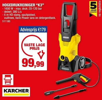 Promotions Kärcher hogedrukreiniger k3 - Kärcher - Valide de 06/03/2024 à 17/03/2024 chez Hubo