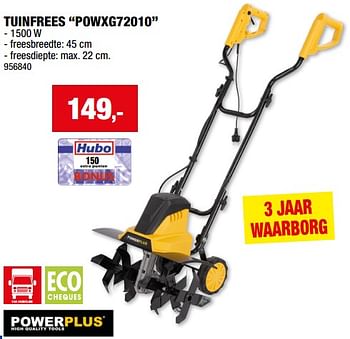 Promoties Powerplus tuinfrees powxg72010 - Powerplus - Geldig van 06/03/2024 tot 17/03/2024 bij Hubo