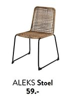 Promoties Aleks stoel - Huismerk - Casa - Geldig van 29/02/2024 tot 25/09/2024 bij Casa