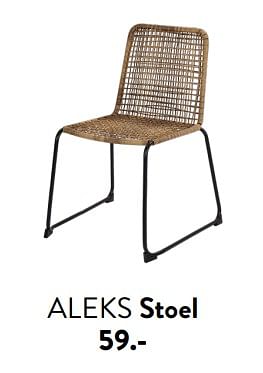 Promoties Aleks stoel - Huismerk - Casa - Geldig van 29/02/2024 tot 25/09/2024 bij Casa