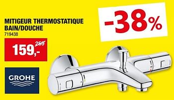 Promoties Mitigeur thermostatique bain-douche - Grohe - Geldig van 06/03/2024 tot 17/03/2024 bij Hubo