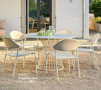 Promoties Azuro stapelbare stoel - Huismerk - Casa - Geldig van 29/02/2024 tot 25/09/2024 bij Casa