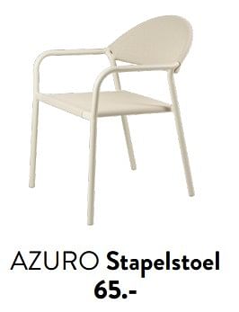 Promoties Azuro stapelstoel - Huismerk - Casa - Geldig van 29/02/2024 tot 25/09/2024 bij Casa