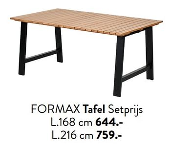 Promotions Formax tafel setprijs - Produit maison - Casa - Valide de 29/02/2024 à 25/09/2024 chez Casa