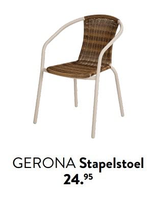 Promotions Gerona stapelstoel - Produit maison - Casa - Valide de 29/02/2024 à 25/09/2024 chez Casa