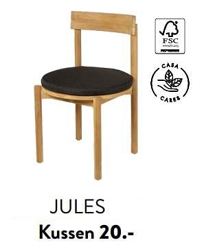 Promoties Jules kussen - Huismerk - Casa - Geldig van 29/02/2024 tot 25/09/2024 bij Casa