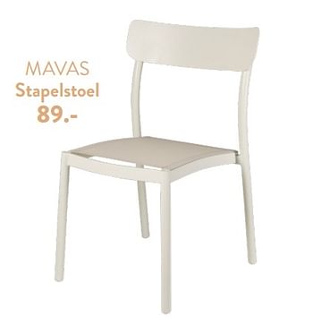 Promotions Mavas stapelstoel - Produit maison - Casa - Valide de 29/02/2024 à 25/09/2024 chez Casa