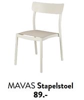 Promoties Mavas stapelstoel - Huismerk - Casa - Geldig van 29/02/2024 tot 25/09/2024 bij Casa