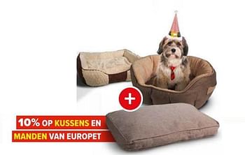 Promoties 10% op kussens en manden van europet - Euro Pet - Geldig van 08/03/2024 tot 14/04/2024 bij Euro Shop