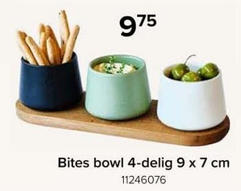 Promoties Bites bowl 4-delig - Cosy & Trendy - Geldig van 08/03/2024 tot 14/04/2024 bij Euro Shop