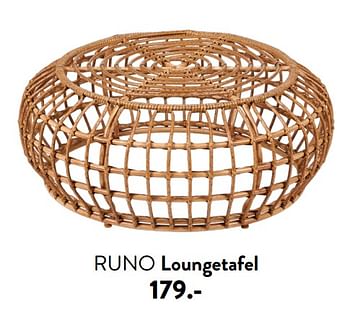Promotions Runo loungetafel - Produit maison - Casa - Valide de 29/02/2024 à 25/09/2024 chez Casa