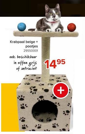 Promotions Krabpaal beige + pootjes - Euro Pet - Valide de 08/03/2024 à 14/04/2024 chez Euro Shop
