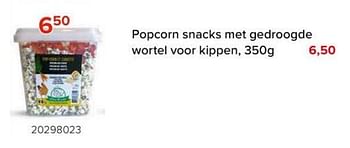 Promoties Popcorn snacks met gedroogde wortel voor kippen - Huismerk - Euroshop - Geldig van 08/03/2024 tot 14/04/2024 bij Euro Shop