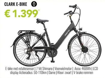 Promotions Prestige fietsen clark e-bike - Prestige Fietsen - Valide de 08/03/2024 à 14/04/2024 chez Euro Shop