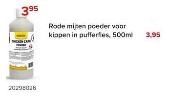 Promotions Rode mijten poeder voor kippen in pufferfles - Benelux - Valide de 08/03/2024 à 14/04/2024 chez Euro Shop