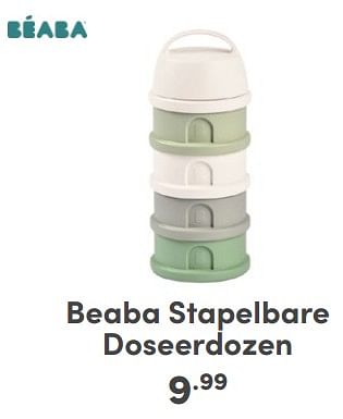 Promoties Beaba stapelbare doseerdozen - Beaba - Geldig van 10/03/2024 tot 16/03/2024 bij Baby & Tiener Megastore