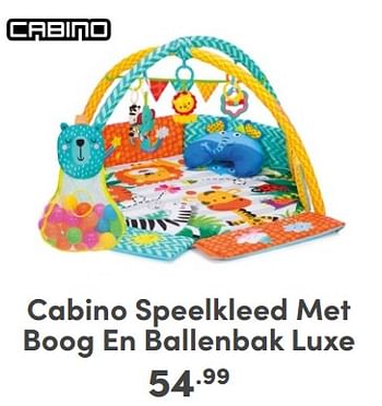Promoties Cabino speelkleed met boog en ballenbak luxe - Cabino - Geldig van 10/03/2024 tot 16/03/2024 bij Baby & Tiener Megastore
