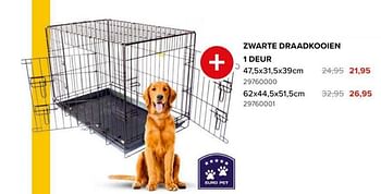 Promotions Zwarte draadkooien 1 deur - Euro Pet - Valide de 08/03/2024 à 14/04/2024 chez Euro Shop