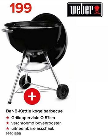 Promotions Bar-b-kettle kogelbarbecue - Weber - Valide de 08/03/2024 à 14/04/2024 chez Euro Shop