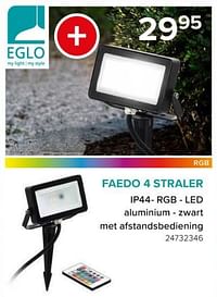 Faedo 4 straler IP44- RGB - LED-Eglo