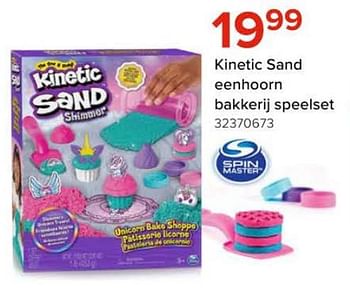 Promotions Kinetic sand eenhoorn bakkerij speelset - Spin Master - Valide de 08/03/2024 à 14/04/2024 chez Euro Shop