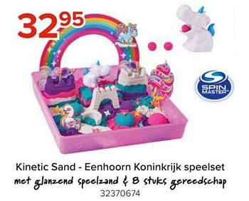 Promotions Kinetic sand - eenhoorn koninkrijk speelset - Spin Master - Valide de 08/03/2024 à 14/04/2024 chez Euro Shop