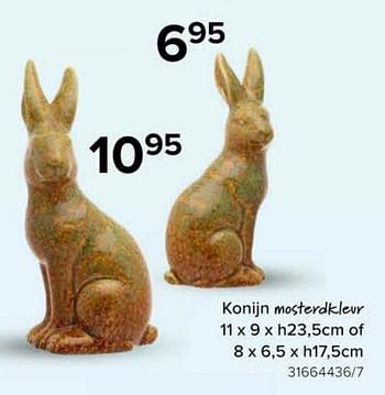 Promoties Konijn mosterdkleur - Huismerk - Euroshop - Geldig van 08/03/2024 tot 14/04/2024 bij Euro Shop