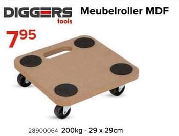 Promoties Meubelroller mdf - Diggers - Geldig van 08/03/2024 tot 14/04/2024 bij Euro Shop