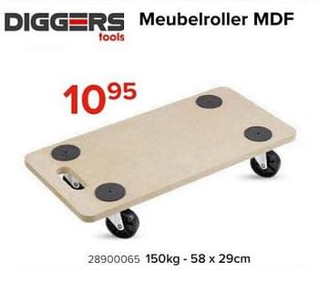 Promoties Meubelroller mdf - Diggers - Geldig van 08/03/2024 tot 14/04/2024 bij Euro Shop