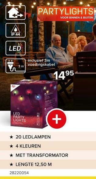 Promoties Partylights 20 ledlampen - Euro Light - Geldig van 08/03/2024 tot 14/04/2024 bij Euro Shop