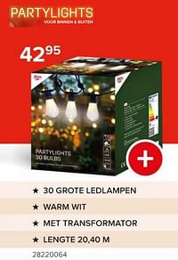 Partylights 30 grote ledlampen-Euro Light