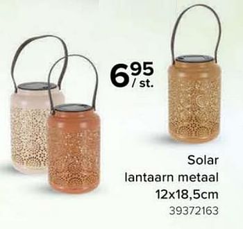 Promoties Solar lantaarn metaal - Huismerk - Euroshop - Geldig van 08/03/2024 tot 14/04/2024 bij Euro Shop