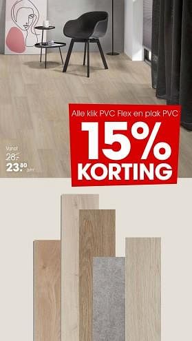 Promoties Klik pvc flex en plak pvc - Huismerk - Kwantum - Geldig van 11/03/2024 tot 14/04/2024 bij Kwantum