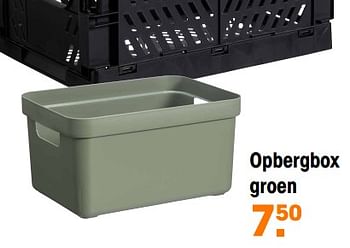 Promoties Opbergbox groen - Huismerk - Kwantum - Geldig van 11/03/2024 tot 14/04/2024 bij Kwantum