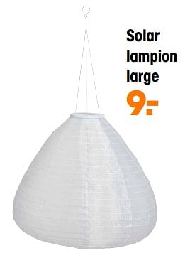 Promotions Solar lampion large - Produit maison - Kwantum - Valide de 11/03/2024 à 14/04/2024 chez Kwantum