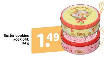 Promoties Butter cookies koek blik - Huismerk - Wibra - Geldig van 10/03/2024 tot 17/03/2024 bij Wibra