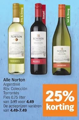 Promoties Norton coleccion torrontés - Witte wijnen - Geldig van 11/03/2024 tot 17/03/2024 bij Albert Heijn