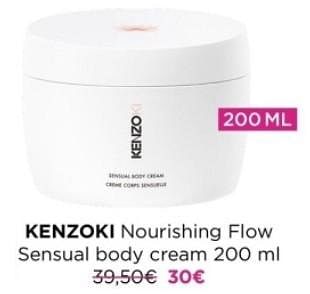 Promotions Kenzoki nourishing flow sensual body cream - Kenzoki - Valide de 11/03/2024 à 17/03/2024 chez ICI PARIS XL